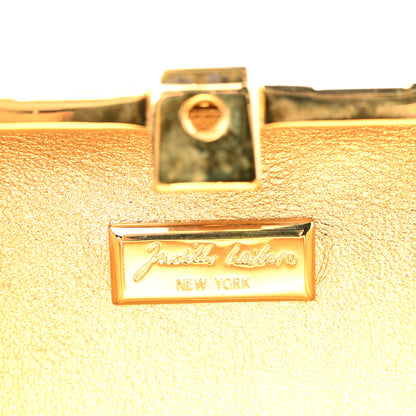 Judith Leiber Swarovski Crystal Minaudiere Clutch Gold Silver 7 of 14