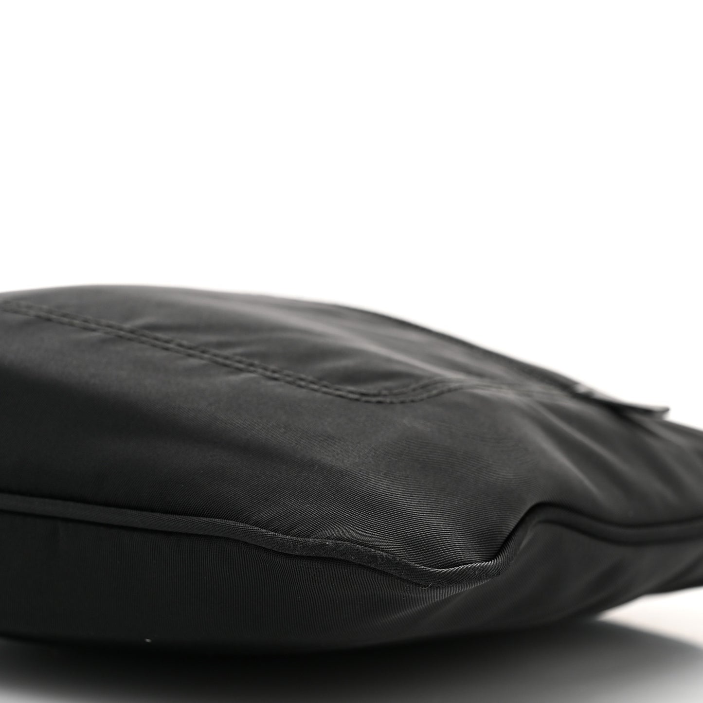 Tessuto Nylon Saffiano Flat Messenger Bag Black