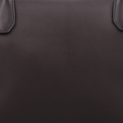 The Row Grained Calfskin Faye Bowling Bag Dark Brown 7 of 9