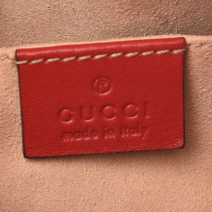 Gucci Calfskin Matelasse GG Marmont Belt Bag 95 38 Hibiscus Red 7 of 8