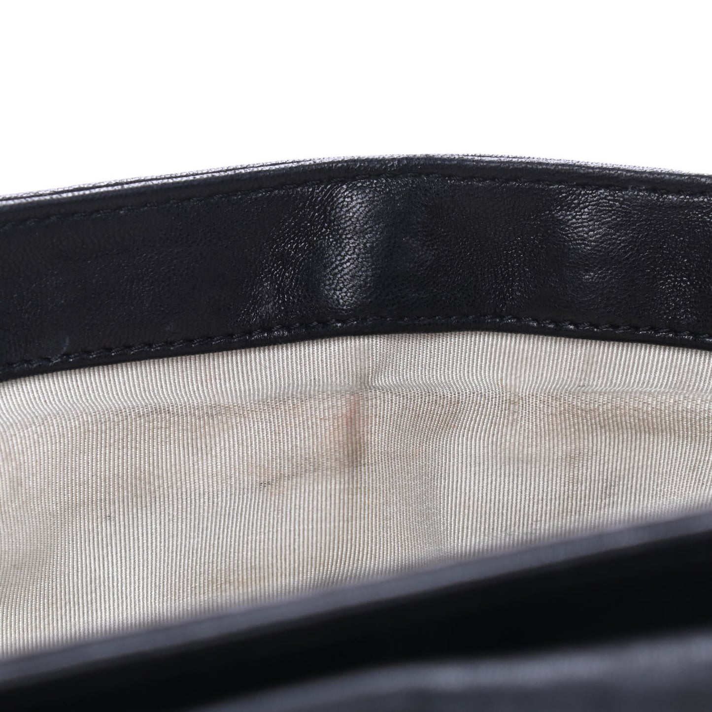 Washed Lambskin Quilted Medium Chain Around Messenger Black