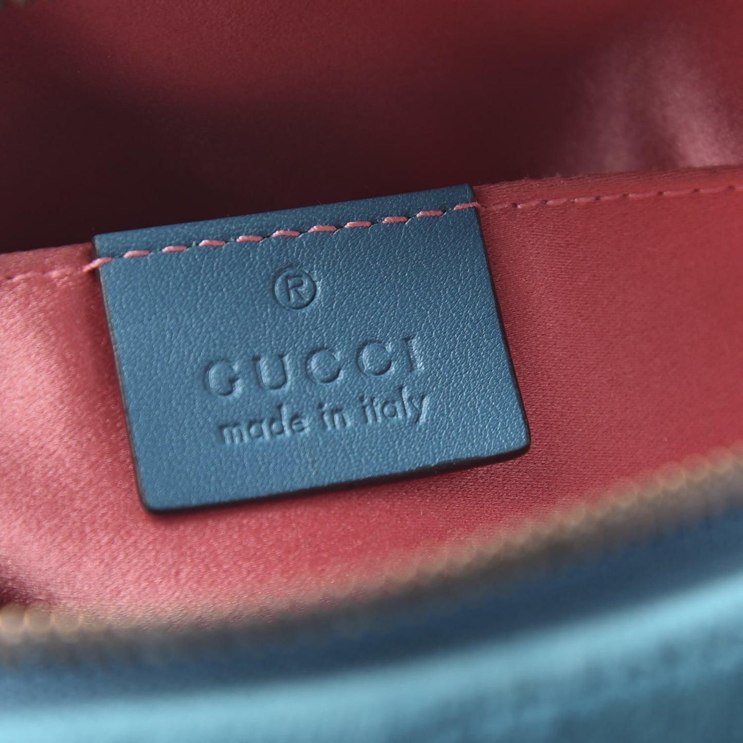 Velvet Matelasse GG Marmont Belt Bag 85 34 Pavone Cyan