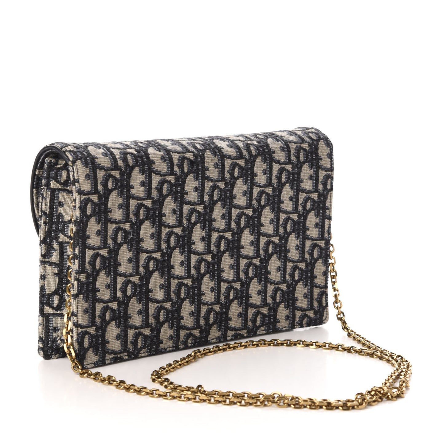 Oblique Saddle Chain Pouch Blue