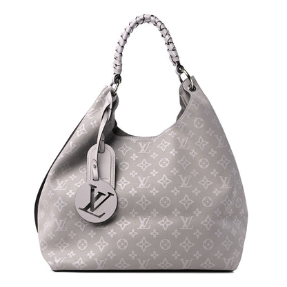 Louis Vuitton Reverse Mahina Carmel Hobo Gris Souris Gray 1 of 10