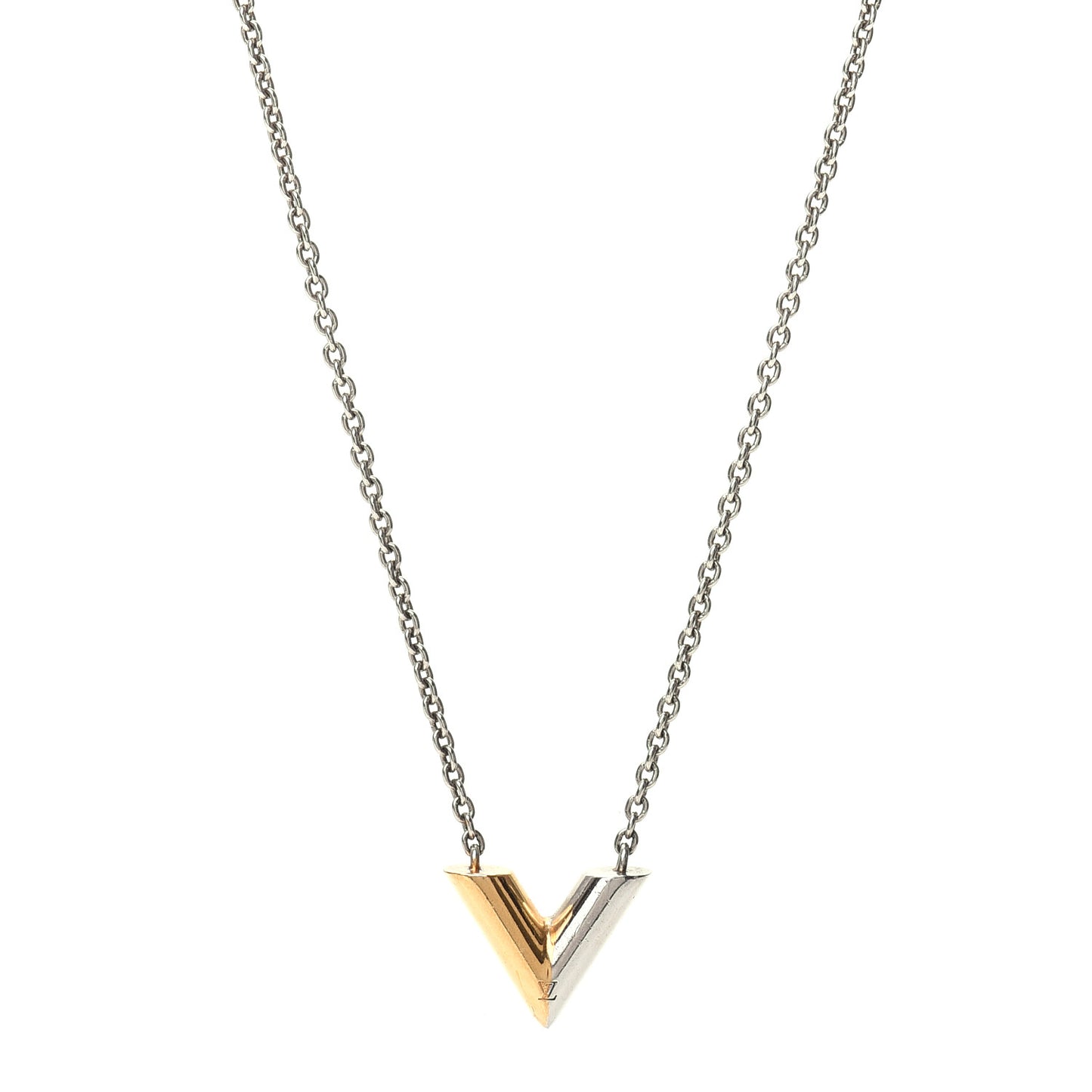 Essential V Necklace Silver Gold