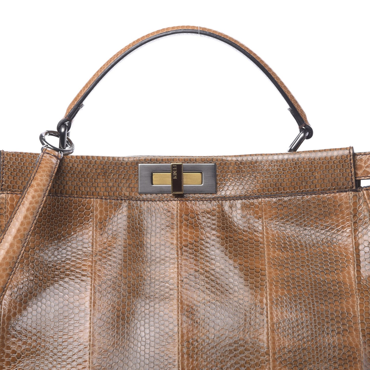 Watersnake Large Peekaboo Iconic Satchel Brown