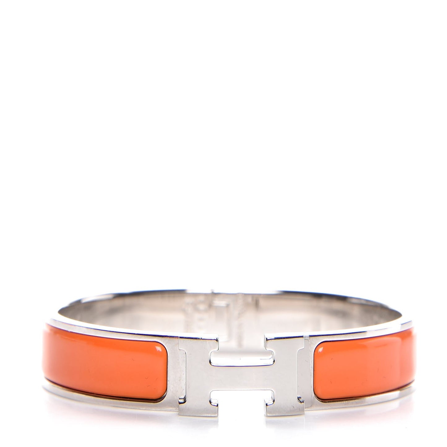 Enamel Narrow Clic Clac H Bracelet PM Orange