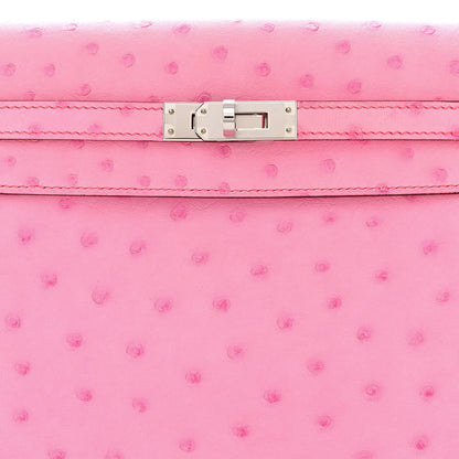 Hermes Ostrich Kelly Danse II Belt Bag Rose Bubblegum 8 of 11