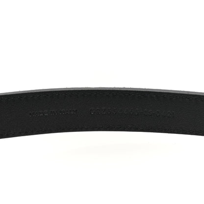Saint Laurent Suede Calfskin Monogram Square Buckle Belt 85 34 Black 4 of 5