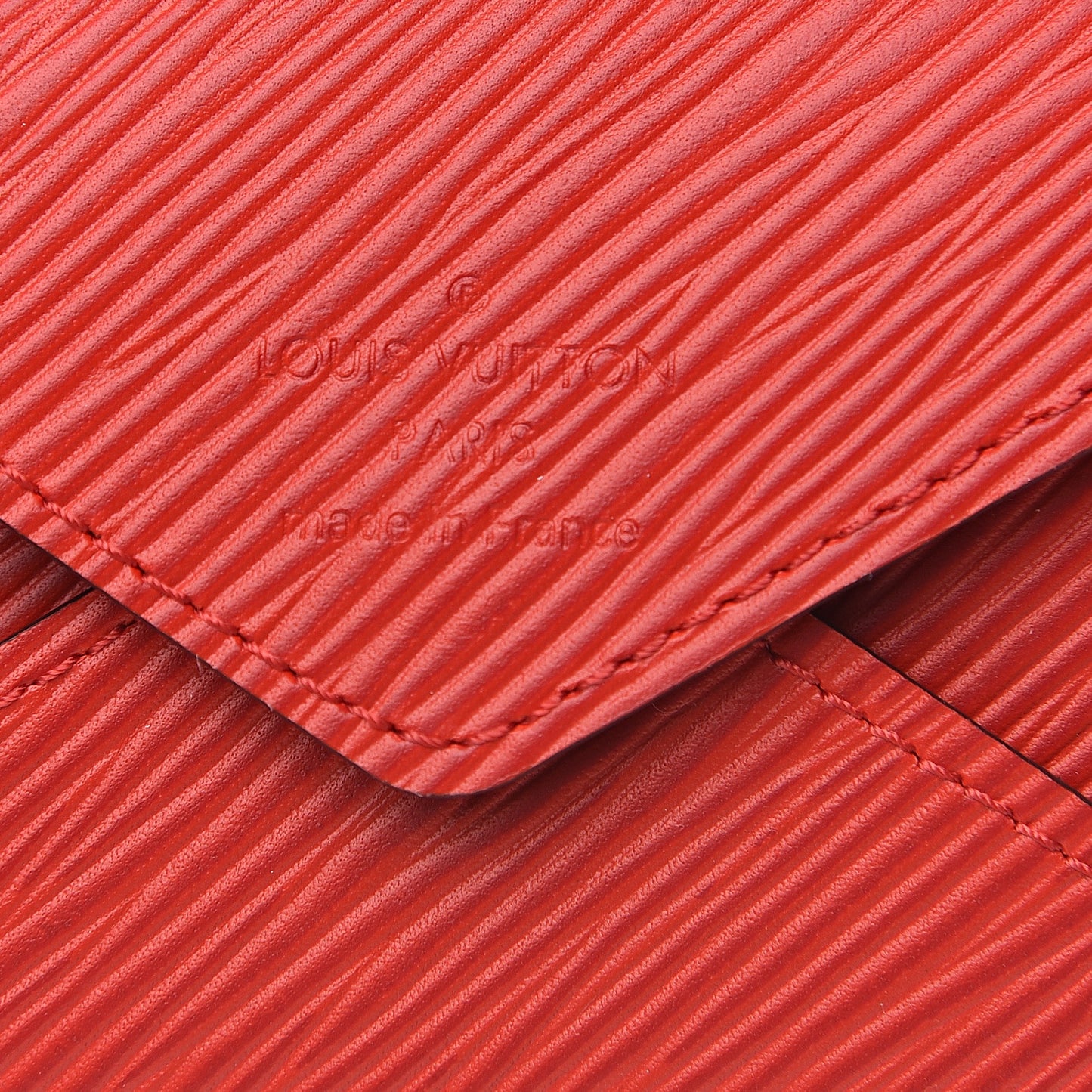 Epi Small Kirigami Pochette Insert Coquelicot