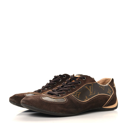 Louis Vuitton Suede Calfskin Monogram Womens Energie Sneakers 38 Brown 4 of 9