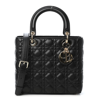 Christian Dior Lambskin Cannage Medium Lady Dior Black 1 of 4