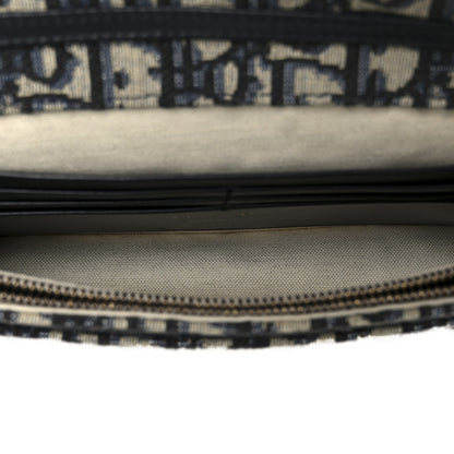 Christian Dior Oblique Saddle Chain Pouch Blue 5 of 10