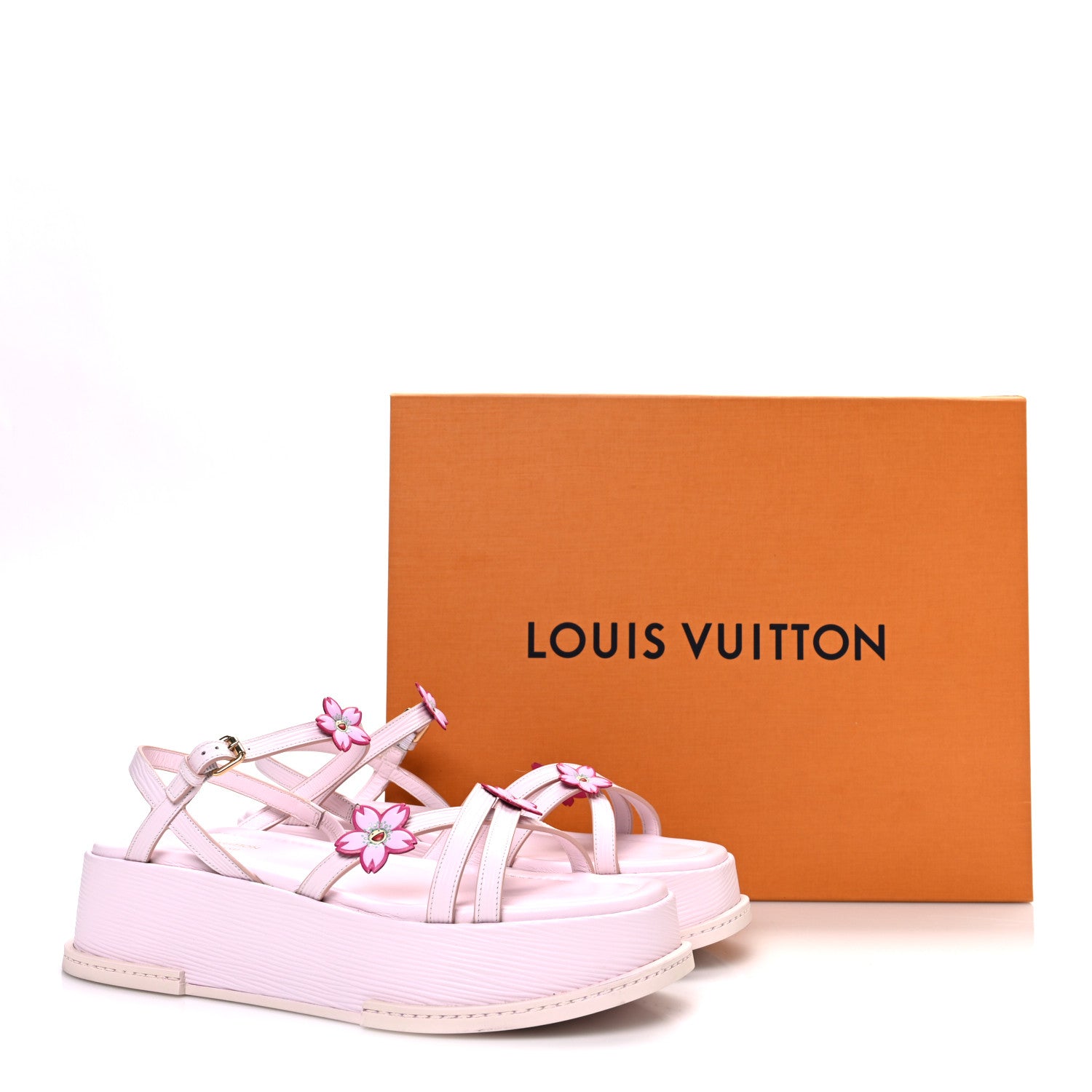 Louis Vuitton LV X TM Cherry Blossom Calfskin Maya Flatform