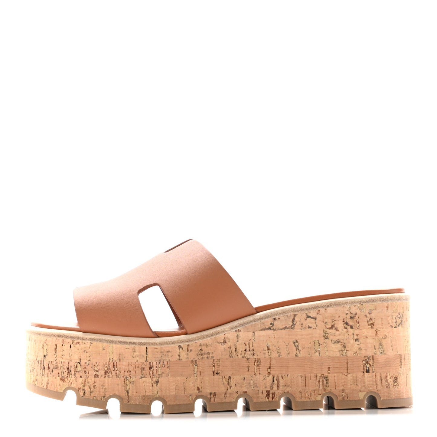 Calfskin Cork Eze 30 Sandals 37 Marron Glaise