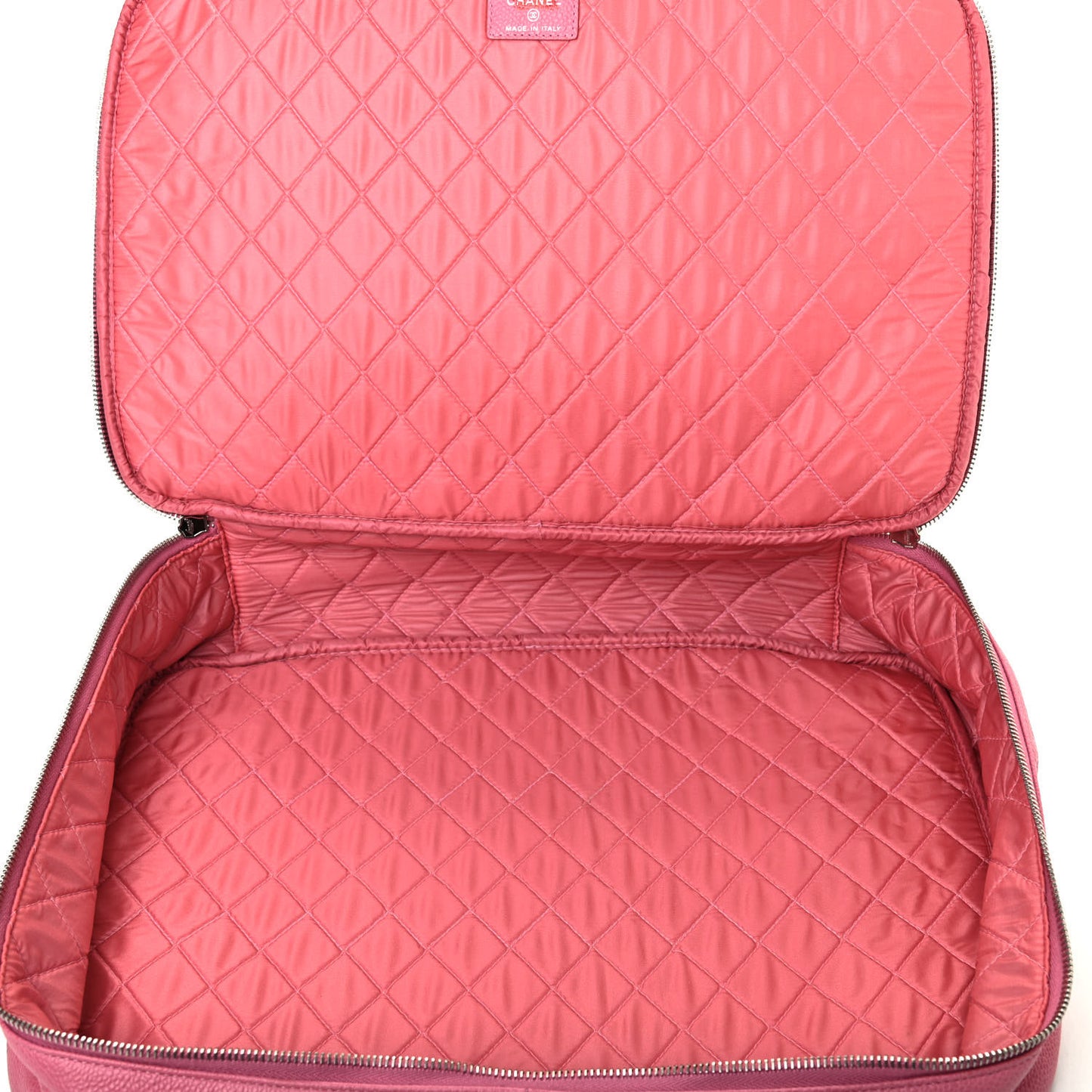 Caviar Quilted Cosmetic Pouch Pink