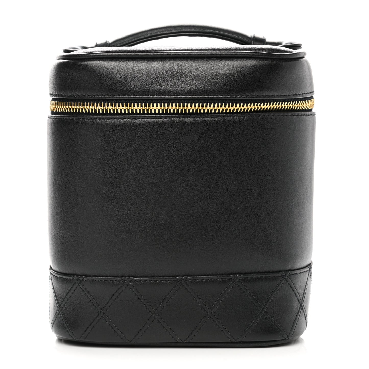 Lambskin Vanity Cosmetic Bag Black