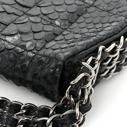 Chanel Snakeskin 3 Chain Flap Black 18 of 19