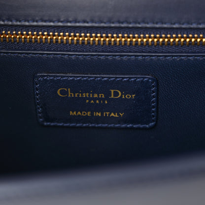 Christian Dior Shiny Crinkled Lambskin 30 Montaigne Flap Bag Indigo 6 of 12