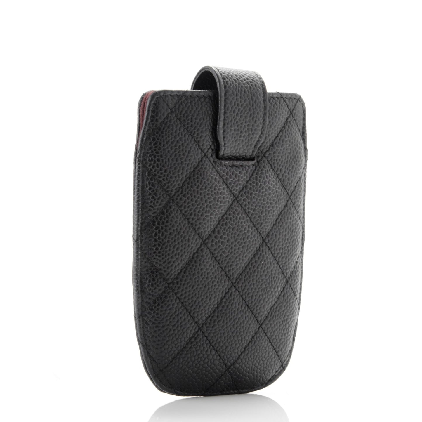 Caviar Quilted Cell Phone Case Black
