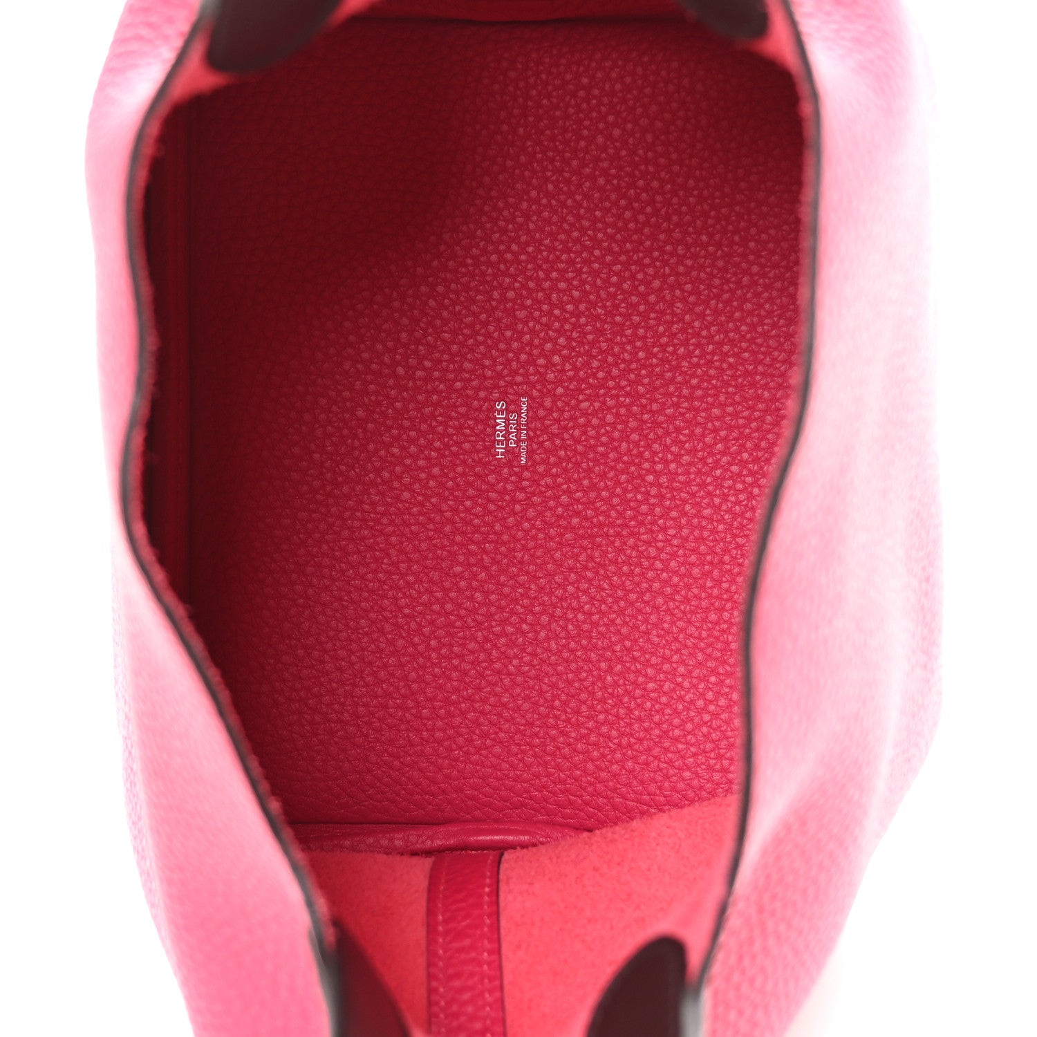 Hermes Taurillon Clemence Swift Eclat Picotin Lock 22 MM Framboise Rouge Sellier 5 of 12