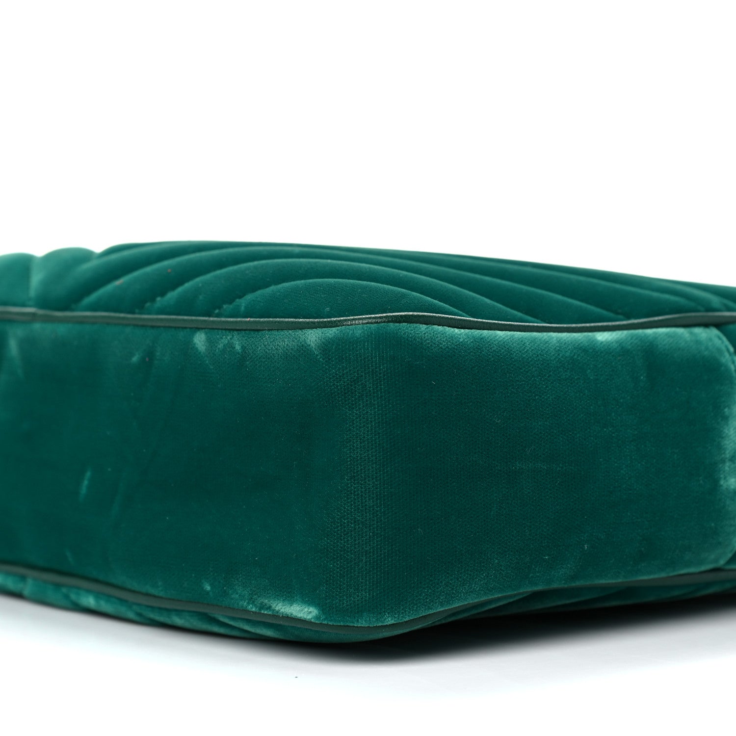 Saint Laurent Velvet Matelasse Monogram Lou Camera Bag Deep Malachite 9 of 12