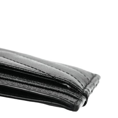 Saint Laurent Grain De Poudre Matelasse Chevron Monogram Credit Card Case Black 10 of 10