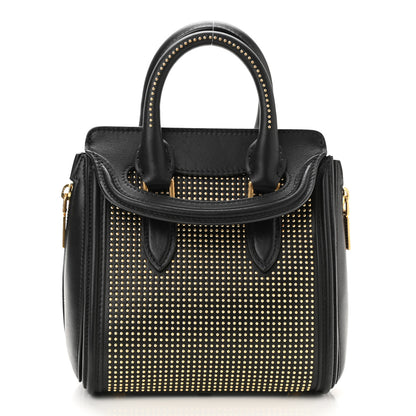 Alexander McQueen Leather Studded Mini Heroine Top Handle Bag Black 1 of 9