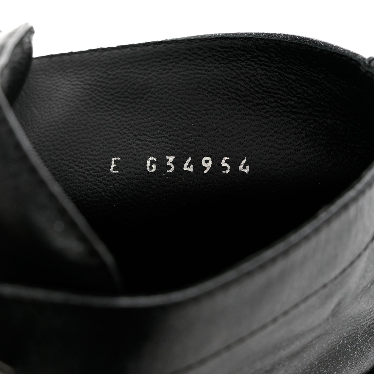 Crumpled Lambskin Shiny Calfskin Combat Boots 40.5 Black