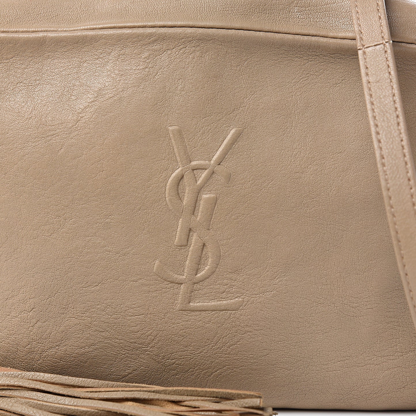 Lambskin Monogram Small Lou Camera Bag Dark Beige