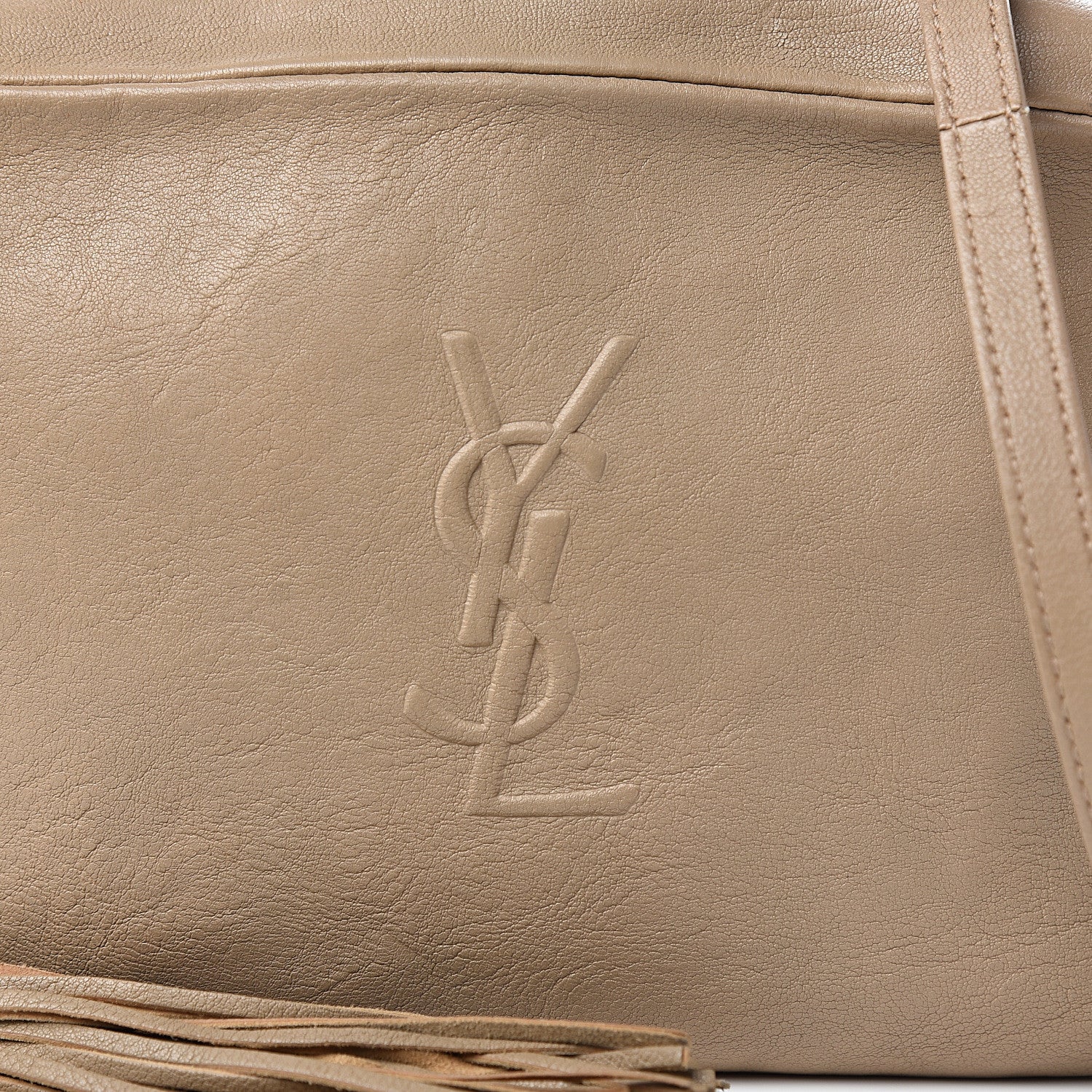Saint Laurent Lambskin Monogram Small Lou Camera Bag Dark Beige 9 of 9