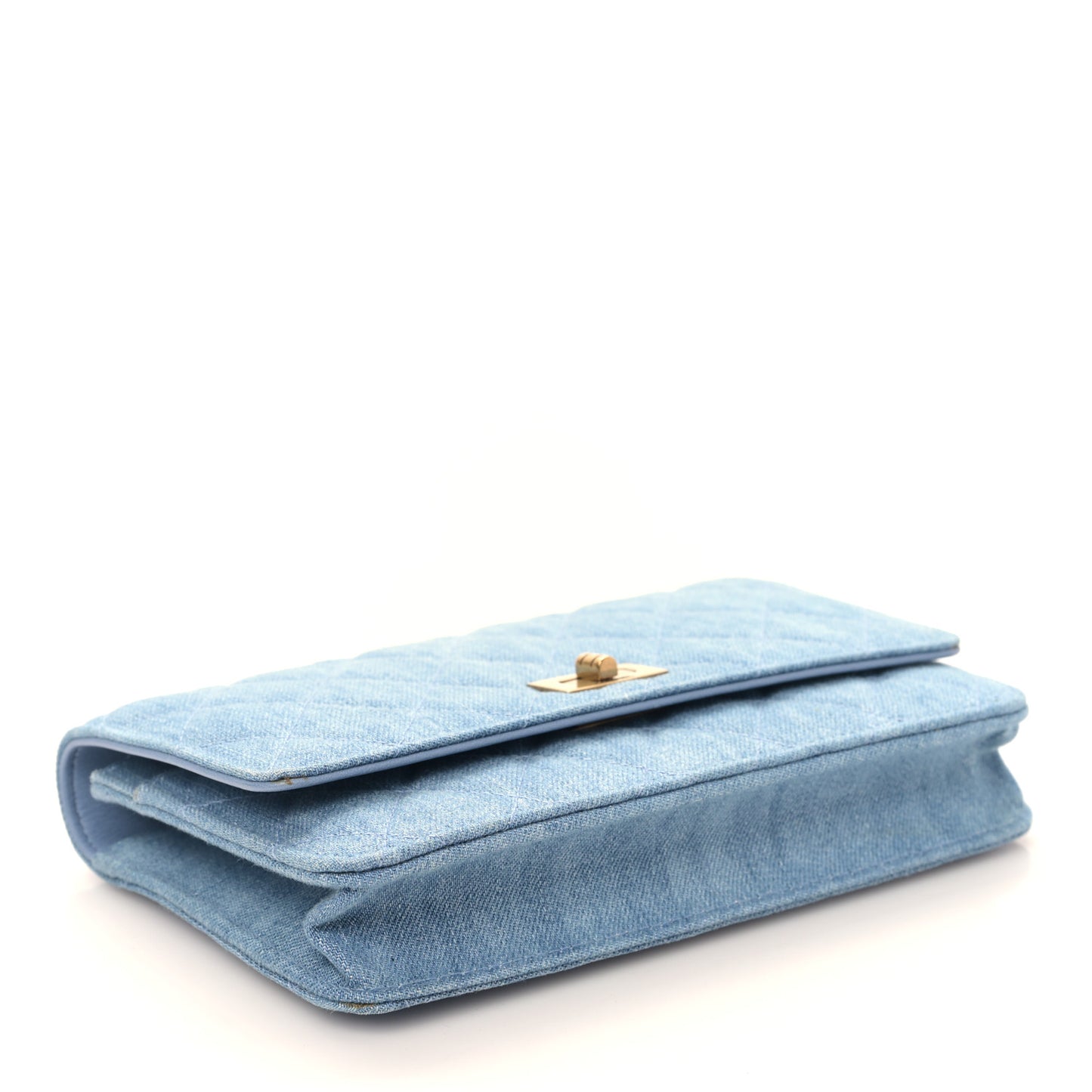 Denim Quilted Reissue Wallet On Chain WOC Blue