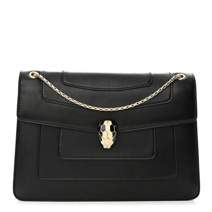 Bulgari Calfskin Serpenti Forever Crossbody Bag Black 1 of 16