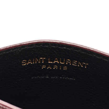 Saint Laurent Grain De Poudre Matelasse Chevron Cassandre Credit Card Case Rouge Legion 6 of 6