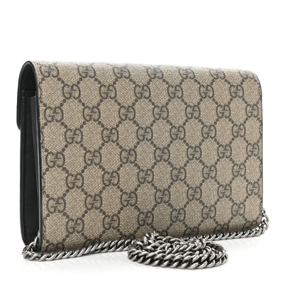 Gucci GG Supreme Monogram Mini Dionysus Chain Wallet Beige Black 3 of 10
