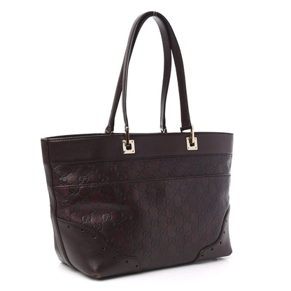Gucci Guccissima Large Punch Tote Chocolate Brown 3 of 11