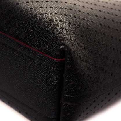 Chanel Perforated Grained Calfskin Large Shopping Tote Black 11 of 13