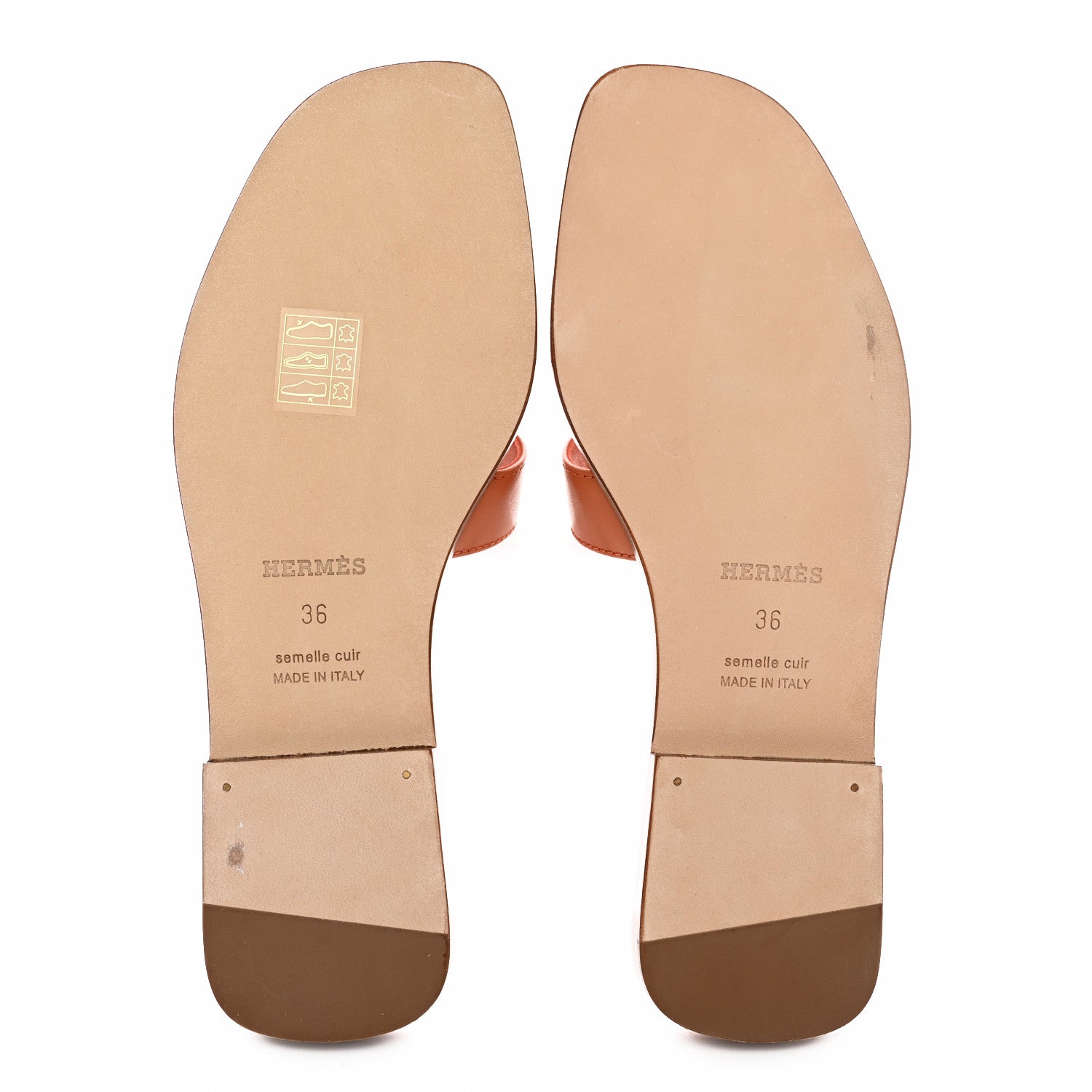 Hermes Calfskin Oran Sandals 36 Orange Terracotta 5 of 11