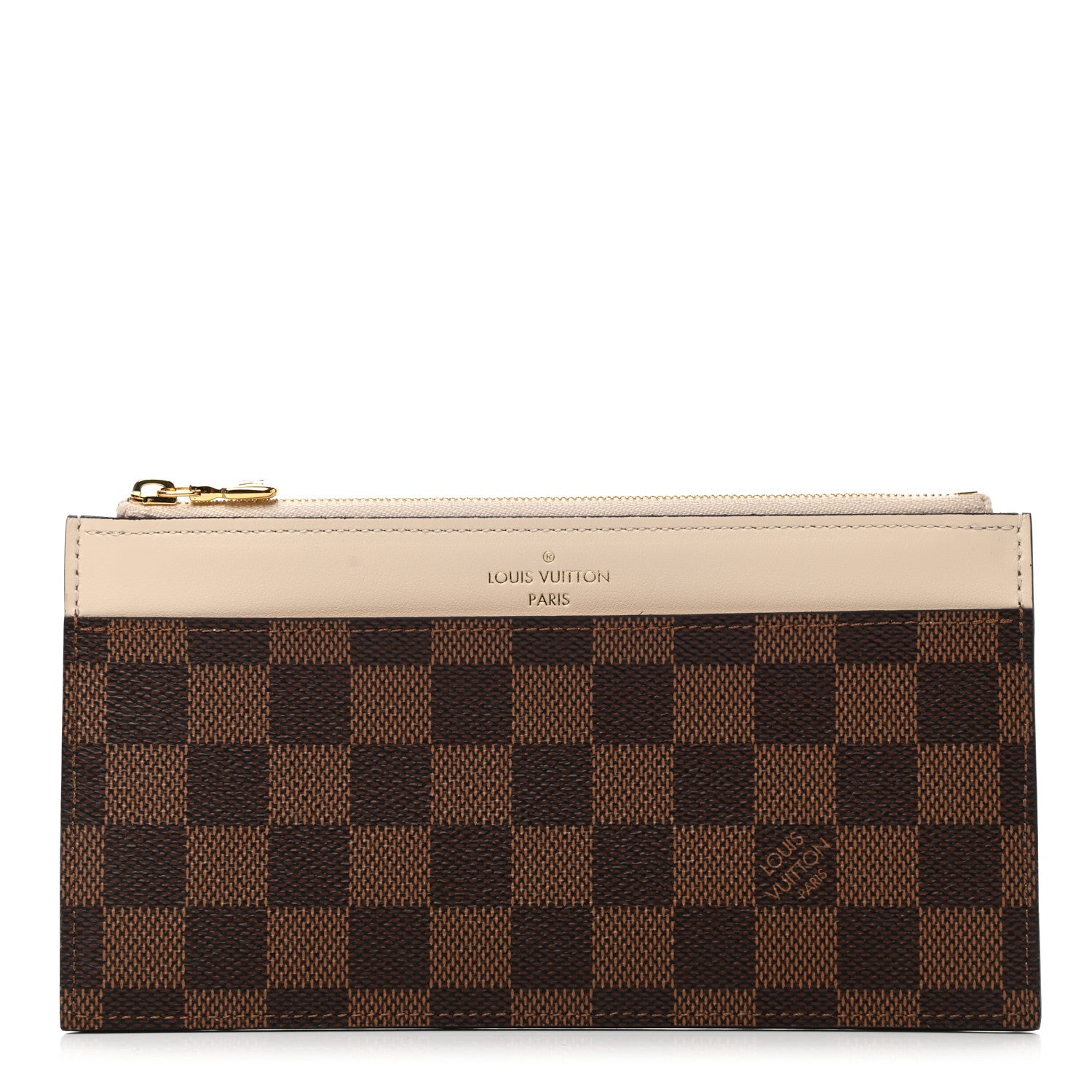 Louis Vuitton Damier Ebene Slim Purse Cream 1 of 7