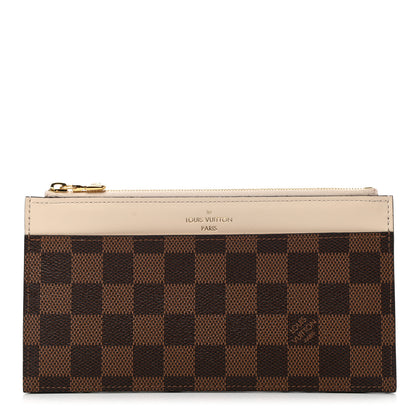 Louis Vuitton Damier Ebene Slim Purse Cream 1 of 7