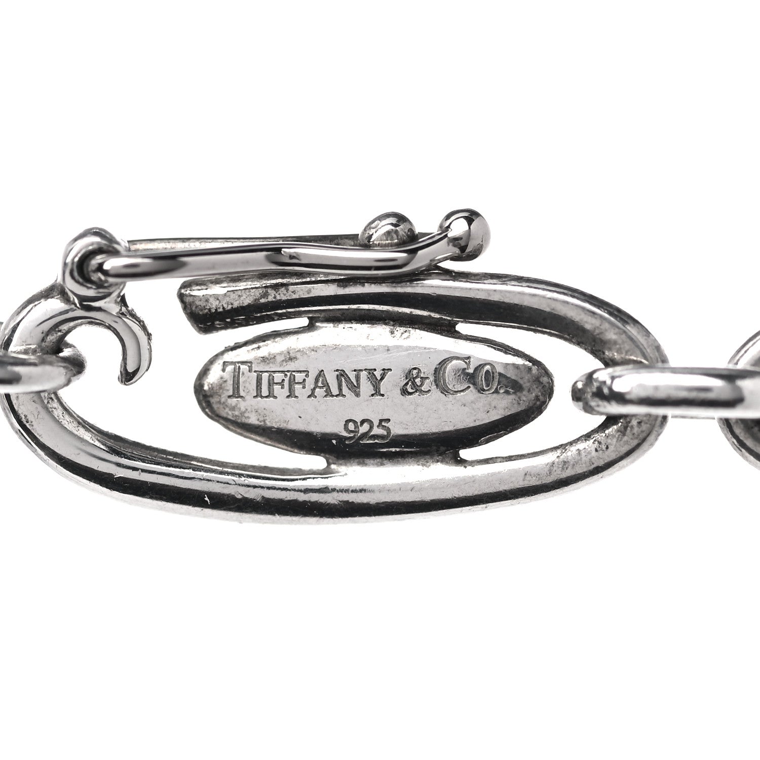 Tiffany Sterling Silver 35mm Elsa Peretti Open Heart Link Pendant Necklace 3 of 6