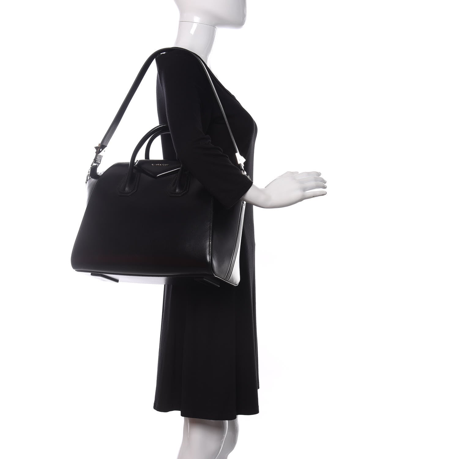 Givenchy Shiny Lord Calfskin Medium Antigona Black 2 of 10