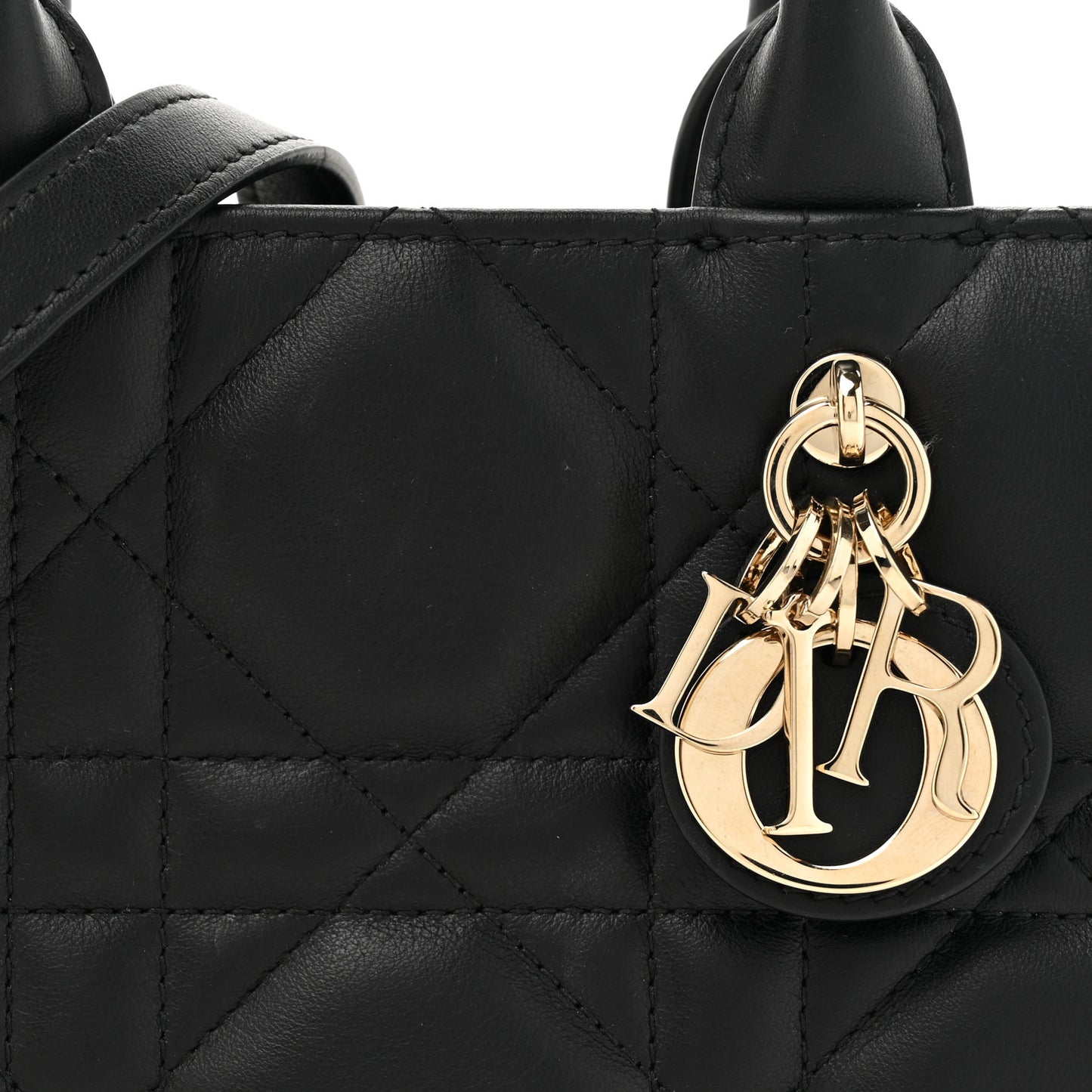 Calfskin Macrocannage Mini Book Tote Black