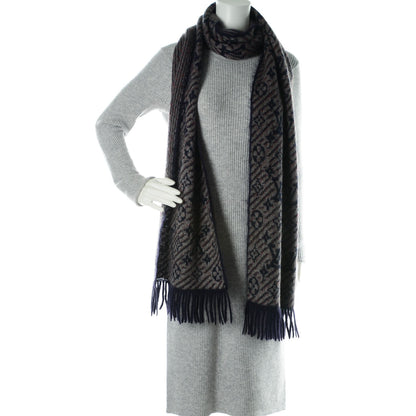 Louis Vuitton Wool Mohair Silk Monogram Scarf 2 of 5