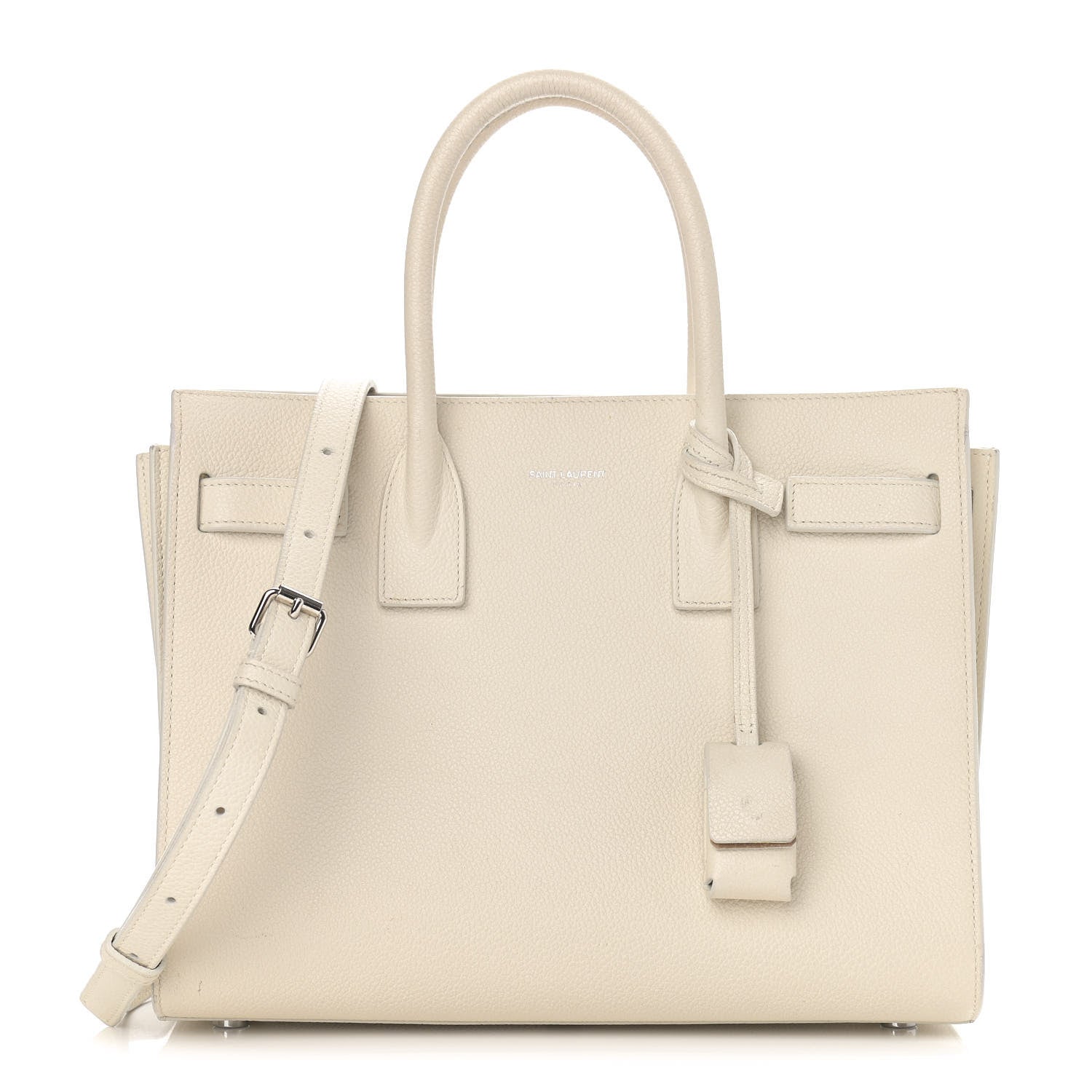 Saint Laurent Grained Calfskin Baby Sac De Jour White 1 of 21