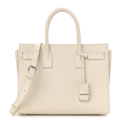 Saint Laurent Grained Calfskin Baby Sac De Jour White 1 of 28