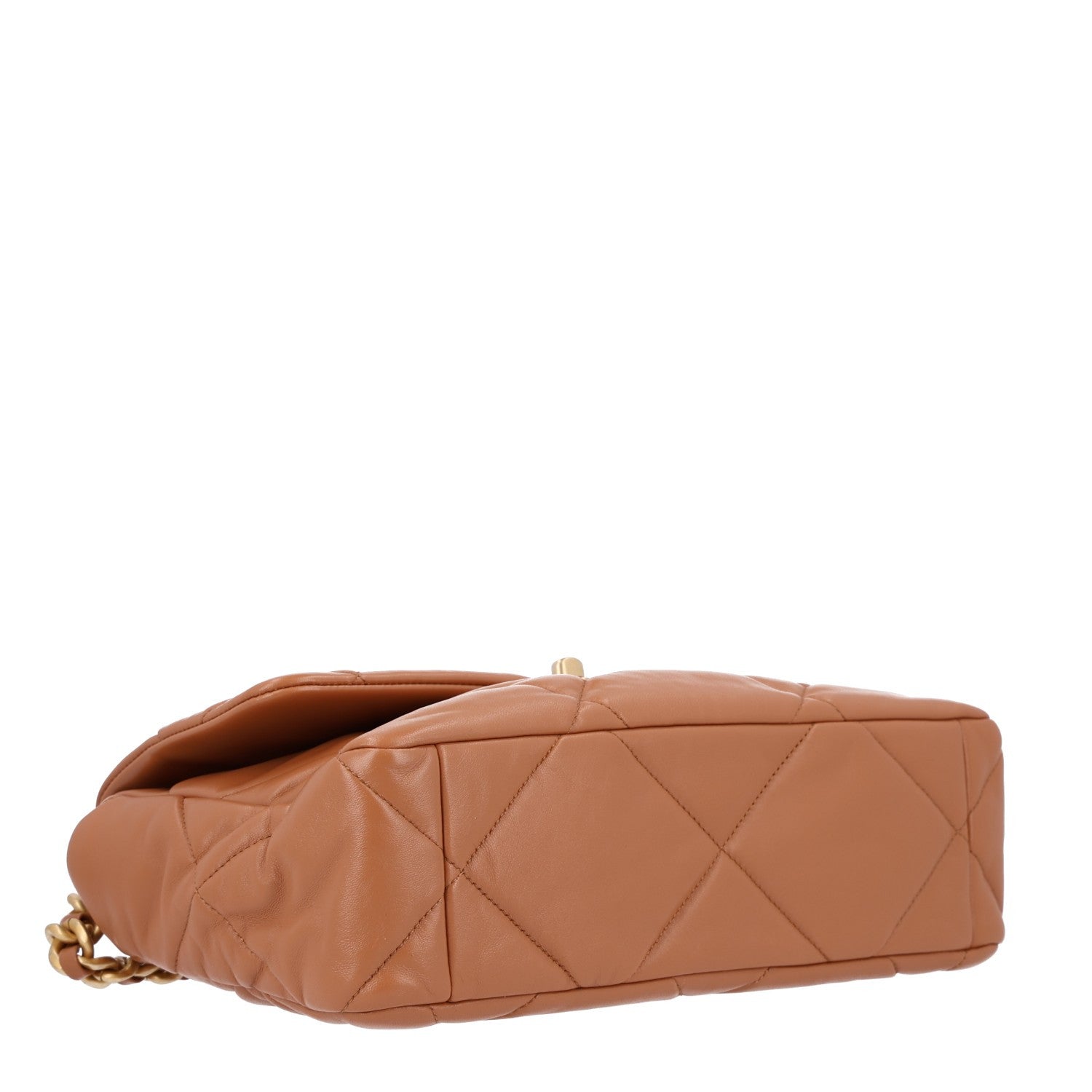 Chanel Lambskin Quilted Large Chanel 19 Flap Brown 4 of 10