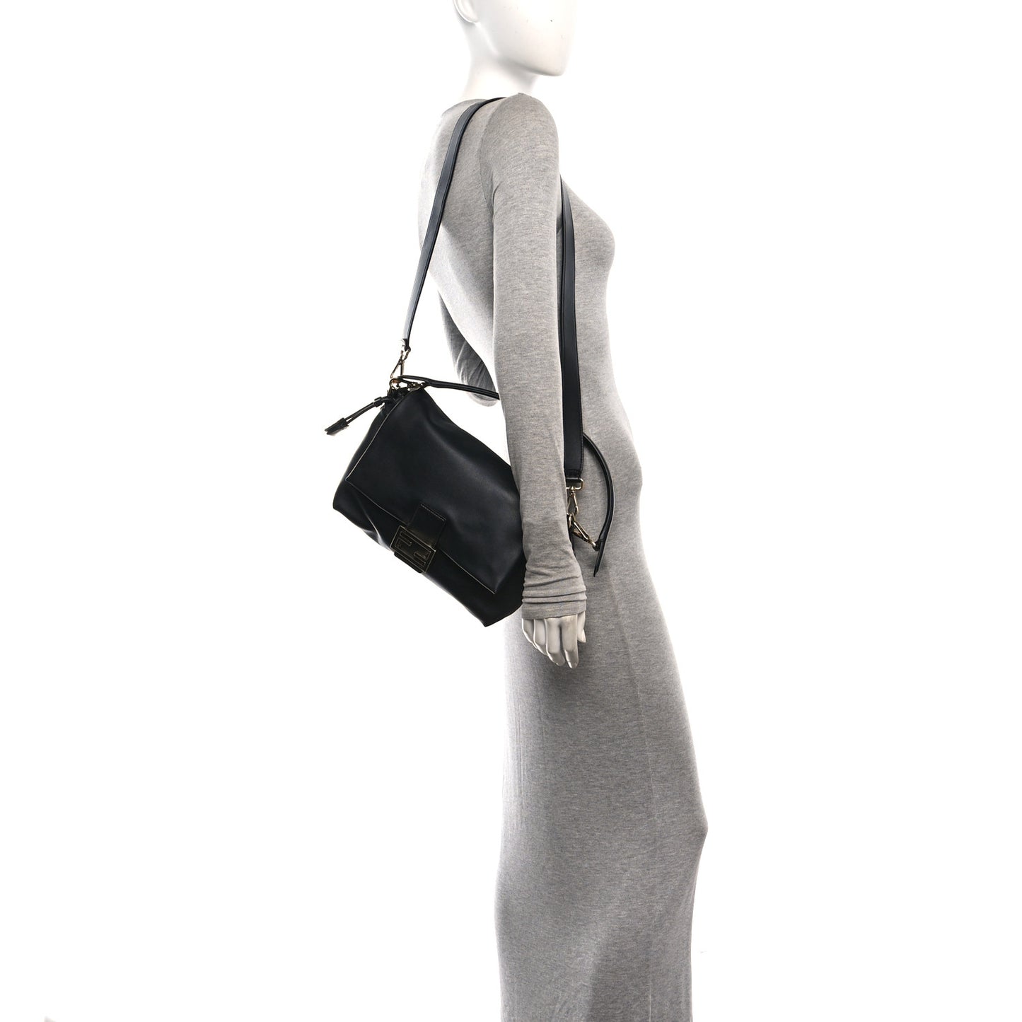 Nappa Medium Mamma Baguette Black