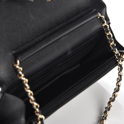 Chanel Caviar Quilted Boy Wallet On Chain WOC Black 5 of 9