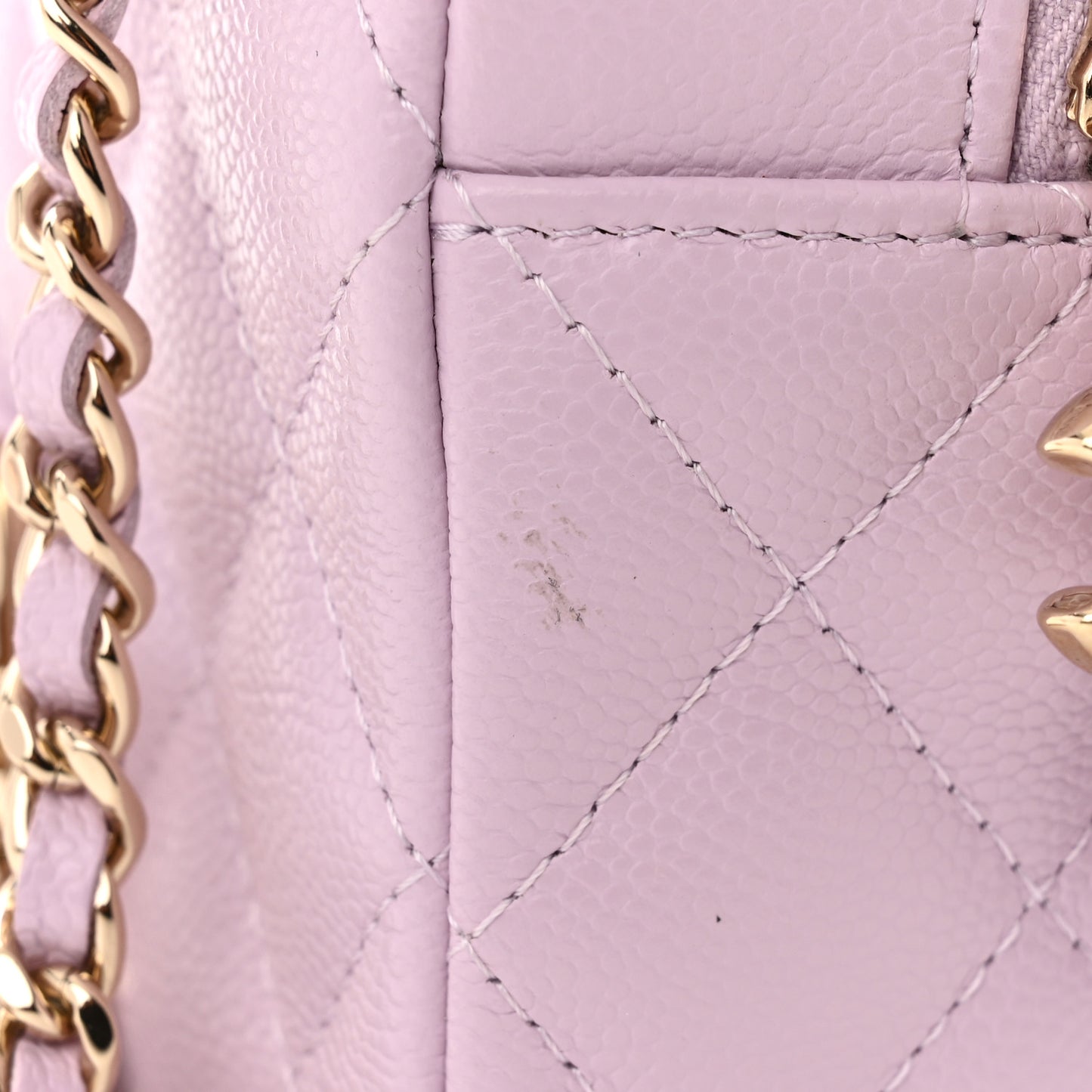 Caviar Quilted CC Mini Classic Backpack Light Purple